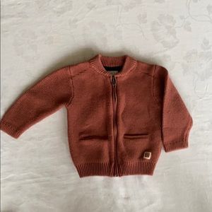 **SOLD Zara baby knit sweater, EUC, terra cotta